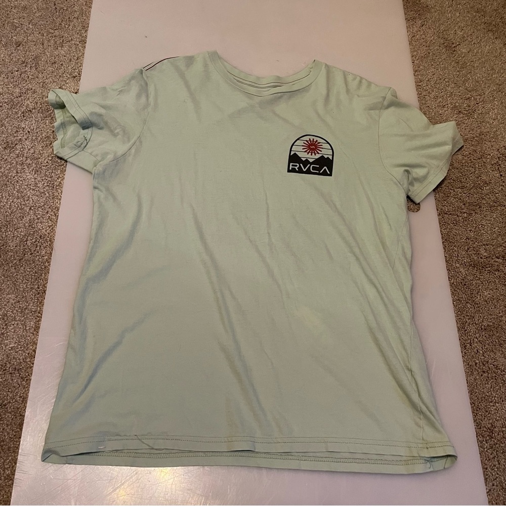 RVCA Men's Light Green Tee